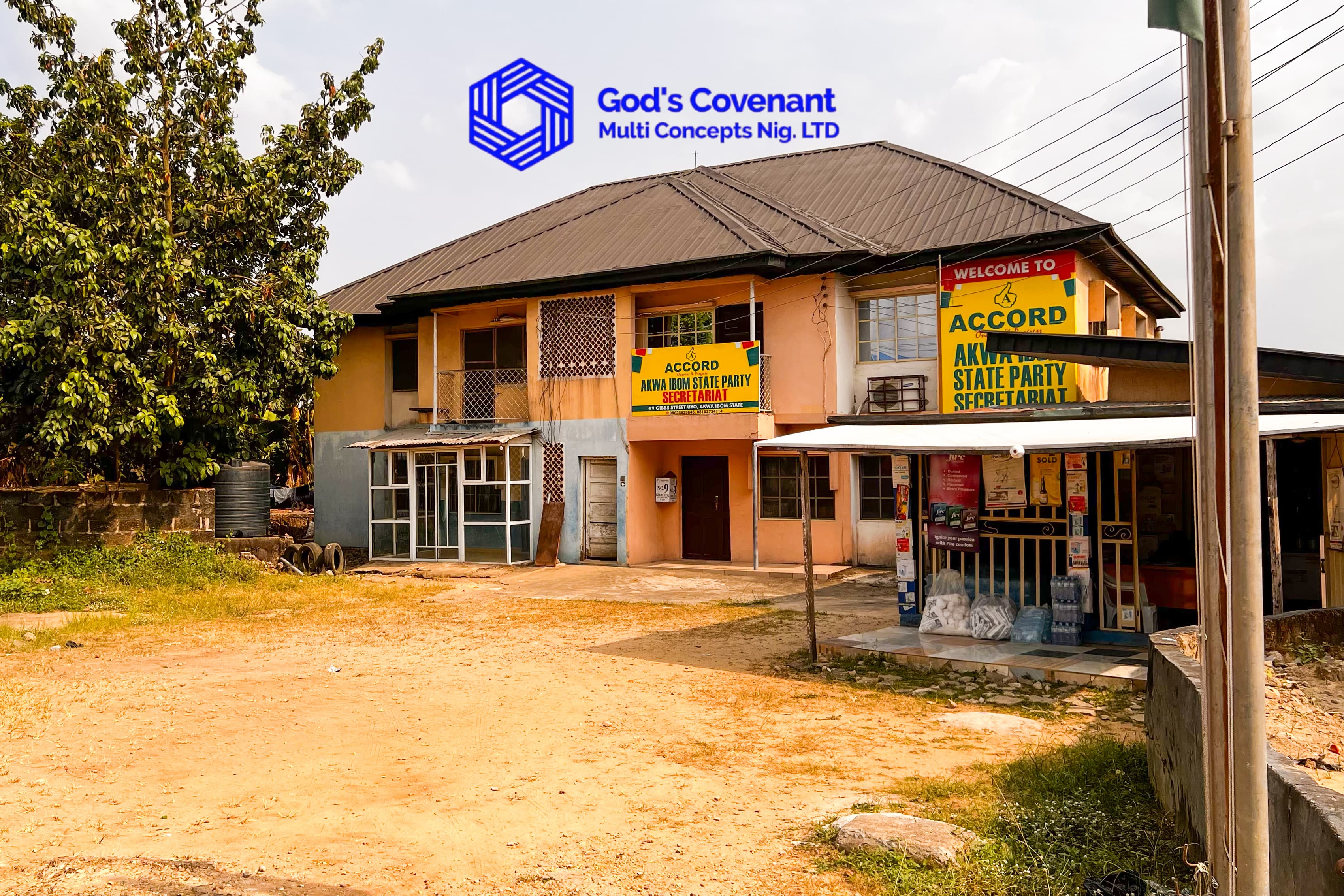 1200 sqm land at Gibbs Street Uyo